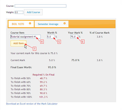 assignment mark calculator