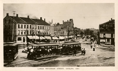 Image of the Guelph Railway Company operating on Wyndham St. XR1 MS A801 (Box 5, File 1)