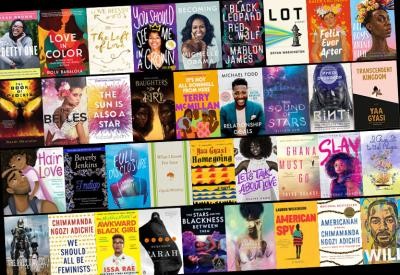 A collage of the books included in the Cultivating and Celebrating Black Joy collection.