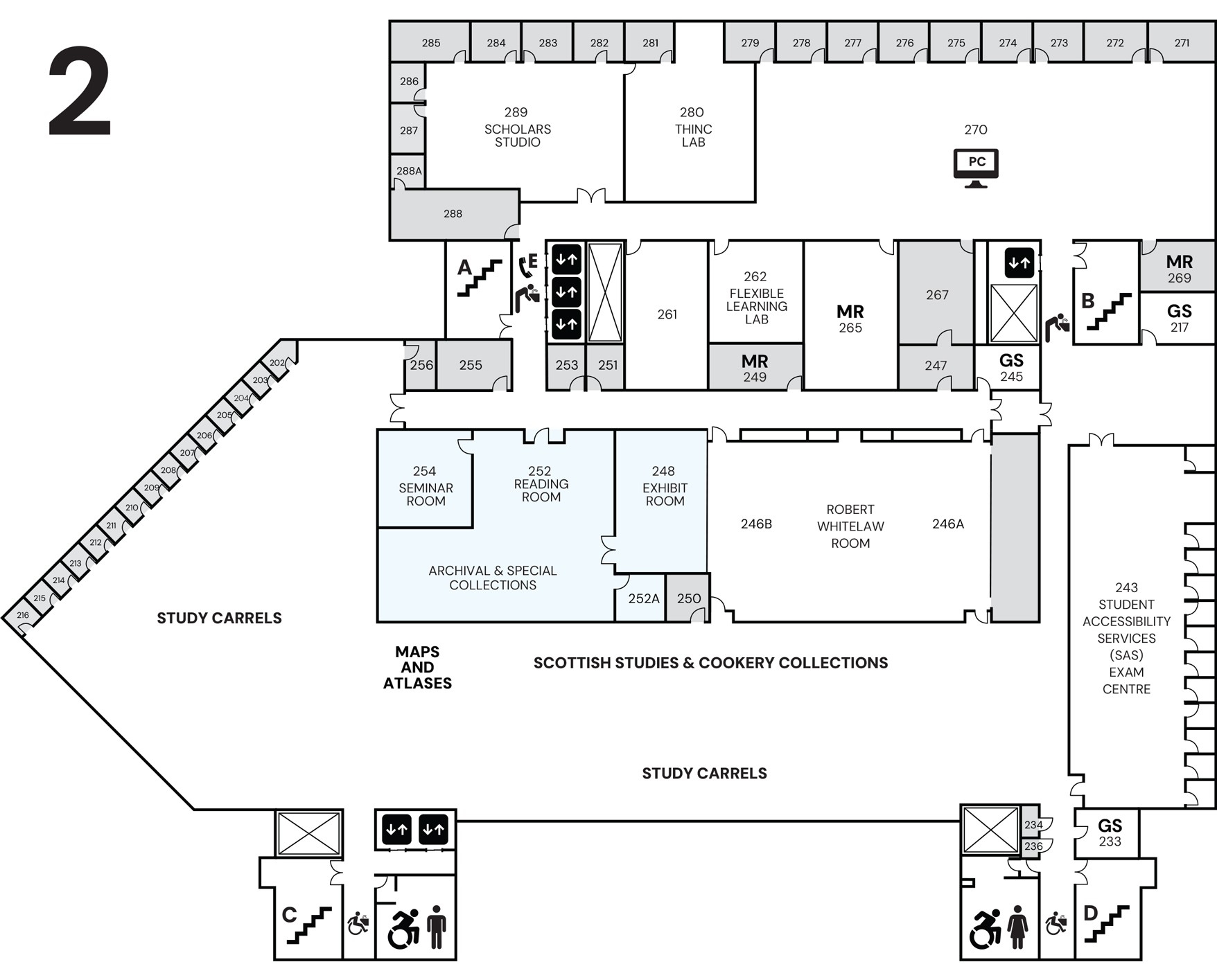 Second floor map
