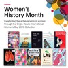 Graphic with a collage of images of covers of books by Piper Kerman, Hannah Hart, Margot Lee Shetterly, Hope Jahren, Aminder Dhaliwal, Bharati Mukherjee, Marjane Satrapi, Glennon Doyle, Samra Habib, and Rupi Kaur which can be found within the Gryph Reads International Women’s Day 2023 collection. The text on the graphic reads “Women’s History Month. Celebrating the achievements of women through the Gryph Reads International Women’s Day 2023 Collection.” There are also decorative elements on the graphic.