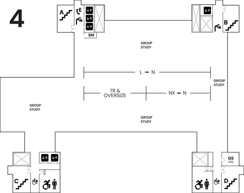 Fourth floor map