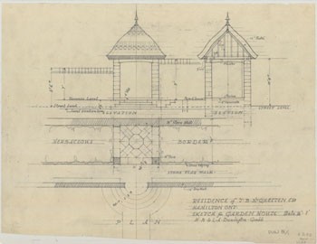 Sketch of the Garden House at the residence of J. B. McQuesten, Hamilton, ON, 1940