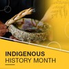 Indigenous History Month. Hands hold an abalone shell and braided sweetgrass.