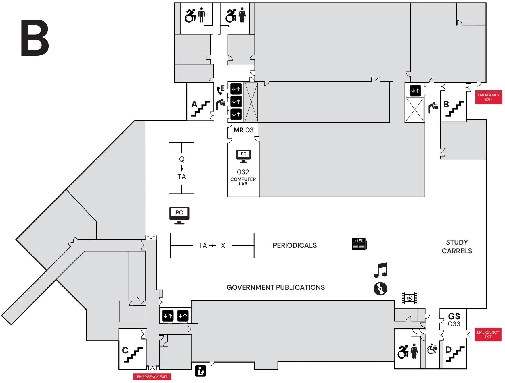Lower level map
