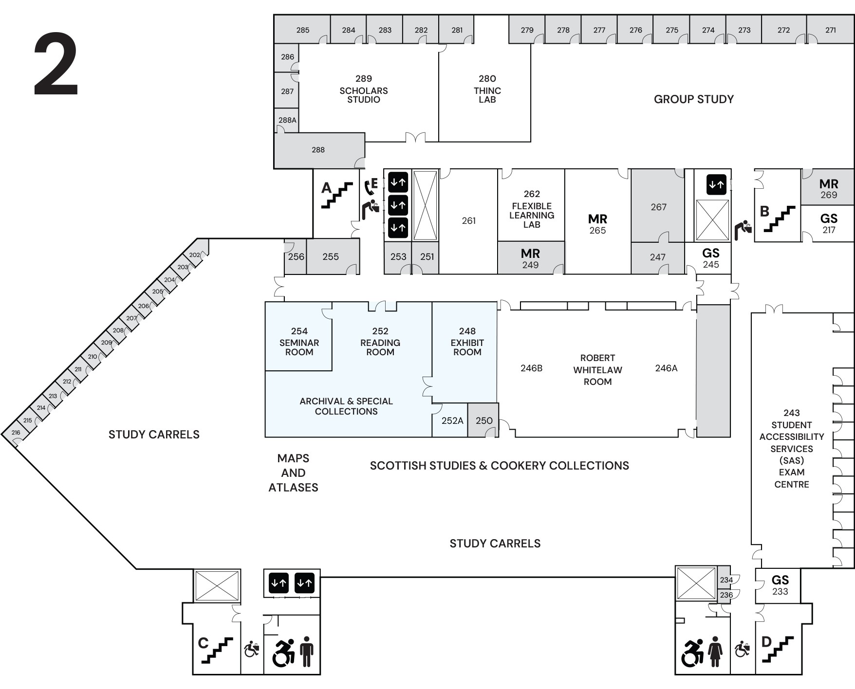 Second floor map