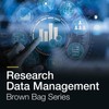 Graphic of a finger touching an icon that is surrounded by various other icons. The text reads, “Research Data Management Brown Bag Series."