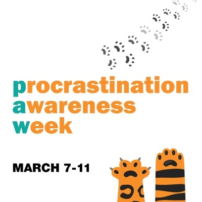 Procrastination Awareness Week March 7-11 poster