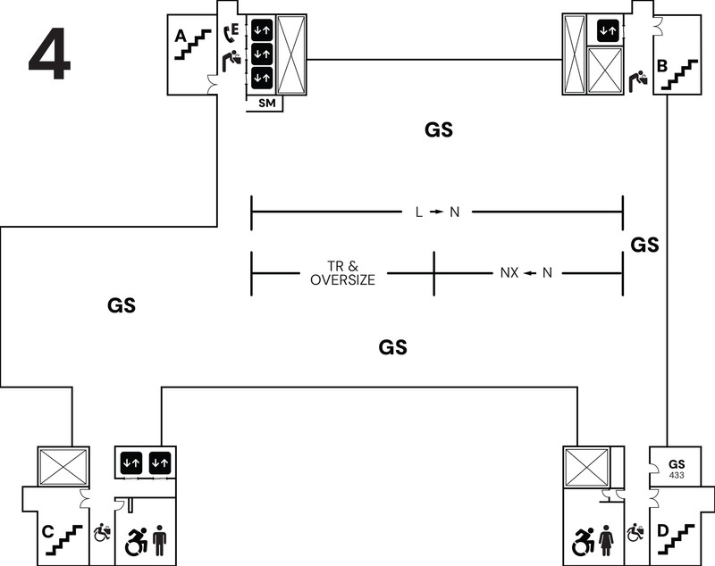 Fourth floor map