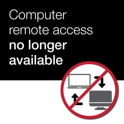 Computer remote access no longer available.
