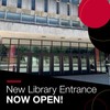 New library entrance. Now open.