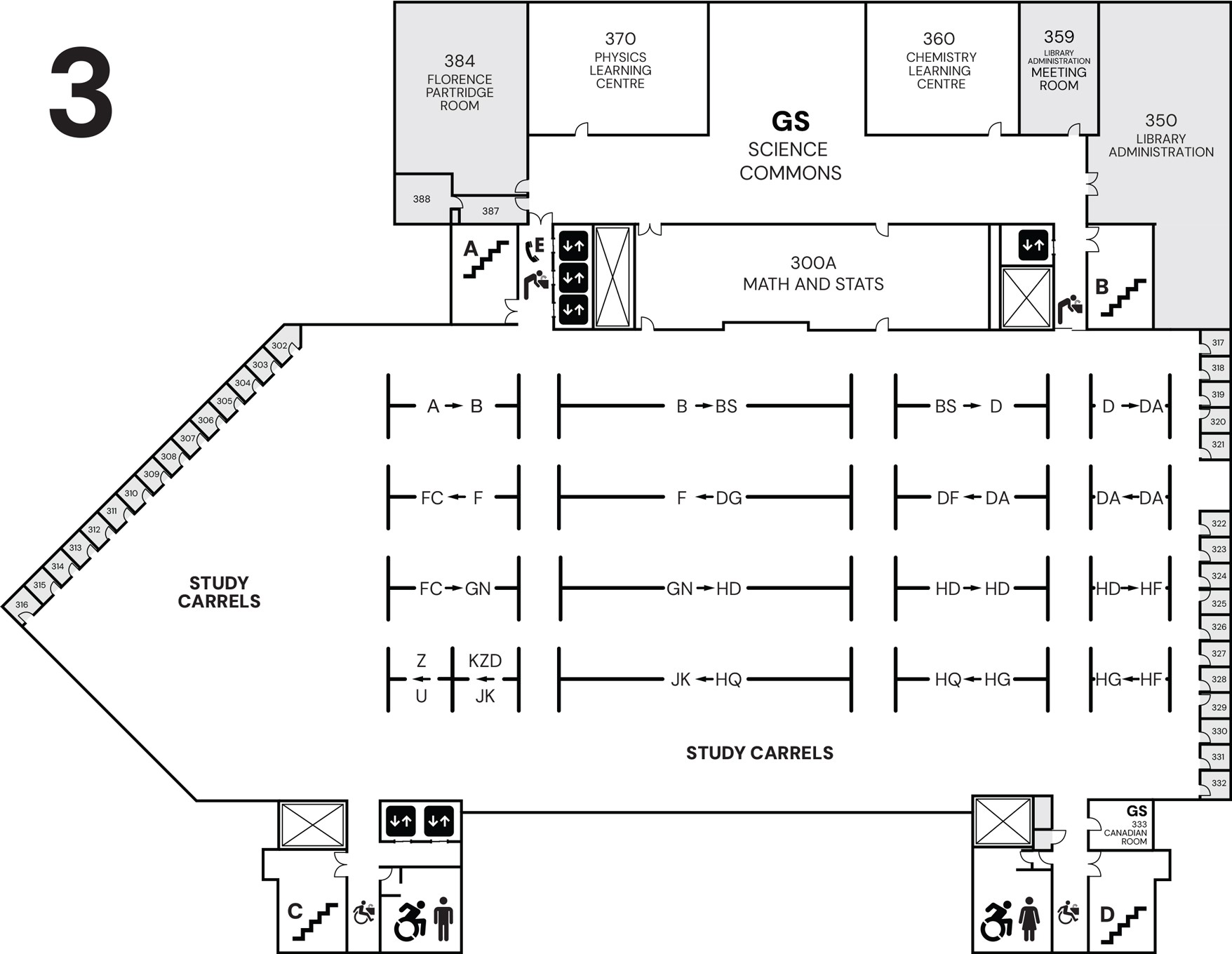 Third floor map