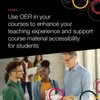 Decorative graphic with a photo of an instructor standing with two students. The instructor and the two students are smiling. The students are holding course materials and the instructor is looking down at a piece of paper that he is holding. The text reads “Use OER in your courses to enhance your teaching experience and support course material accessibility for students.” There is a University of Guelph McLaughlin Library logo in the bottom left corner. 